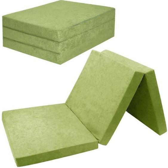 Matelas dappoint pliant - FORTISLINE - 2 places - Vert - Ferme - Pratique