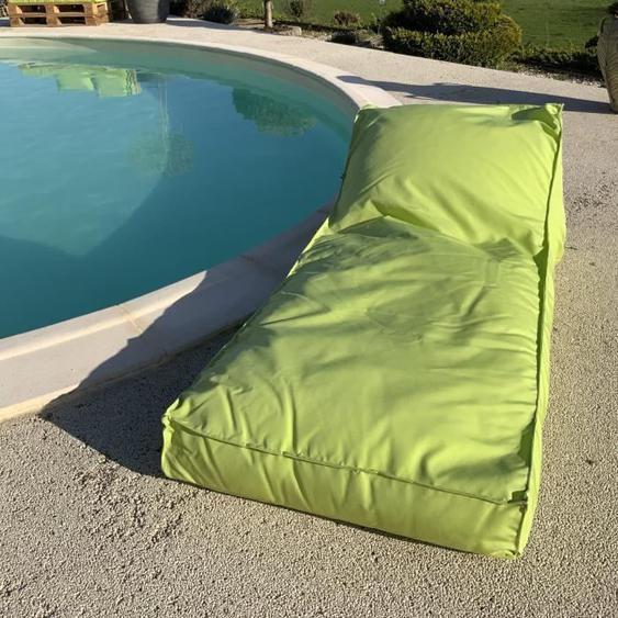 Matelas bain de soleil en microbille Vert deau 160x65 cm