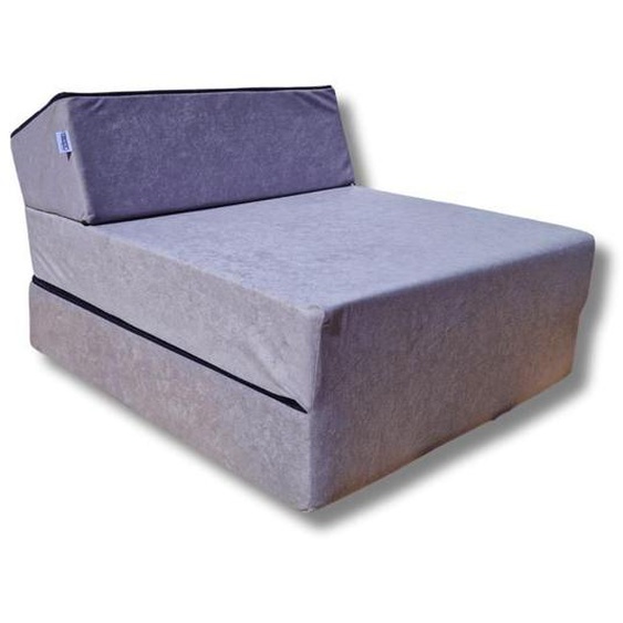 Matelas de jeunesse lit fauteuil futon pliable pliant - NATALIA SPZOO - gris - Mousse - Ferme - 1 place