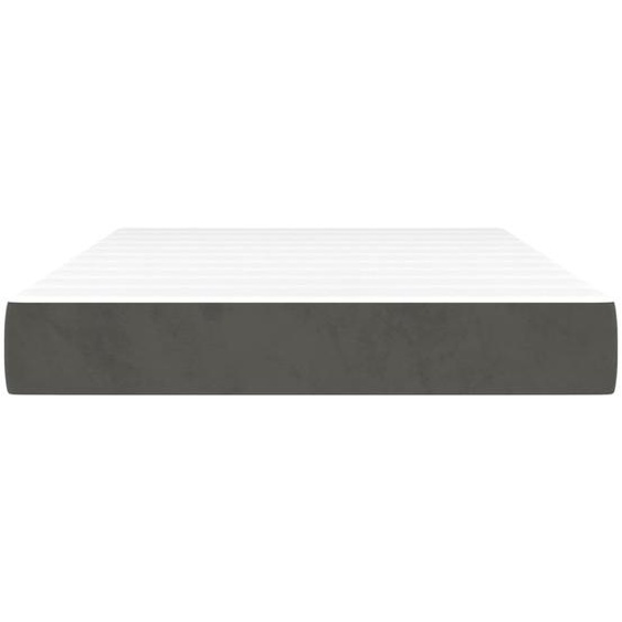 Matelas de lit à ressorts ensachés fermeté moyenne 120x220x20 cm velours