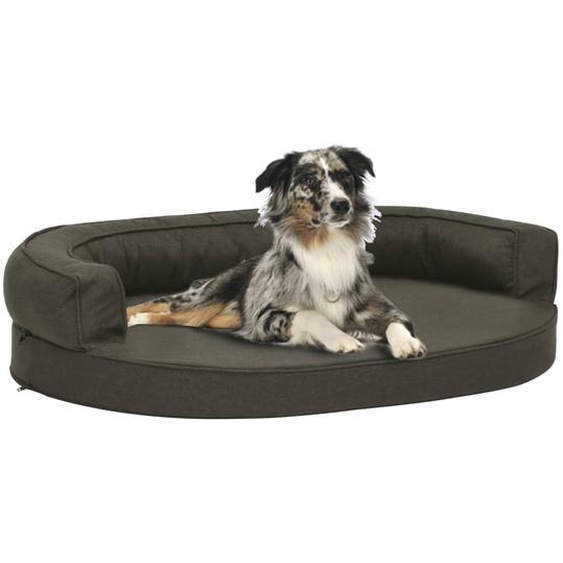 Matelas de lit ergonomique pour chien 75x53 cm Aspect de lin
