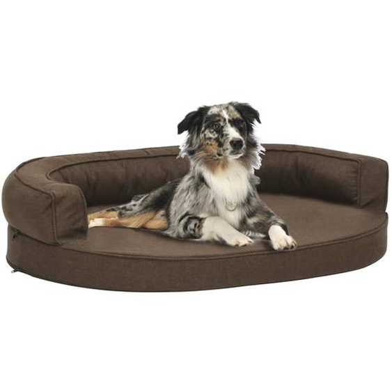 Matelas de lit ergonomique pour chien 75x53 cm Aspect de lin