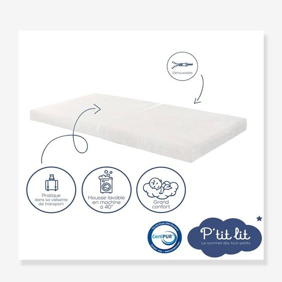 Matelas de Voyage pliant Premium blanc