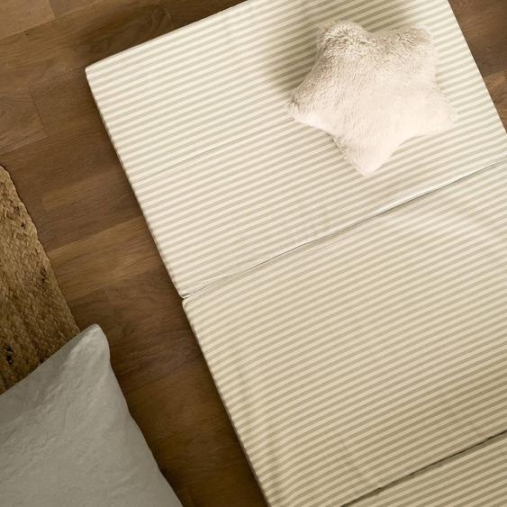Matelas De Voyage Pliant Rayé 60x120 Cm Rayé Tilleul