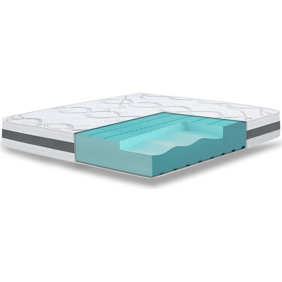 Matelas double en pierre blanche King Size 200x220 Carbone, Antibactérien, Antiacarien, Antiallergique. | Hauteur 16 cm | Fabriqué en Italie
