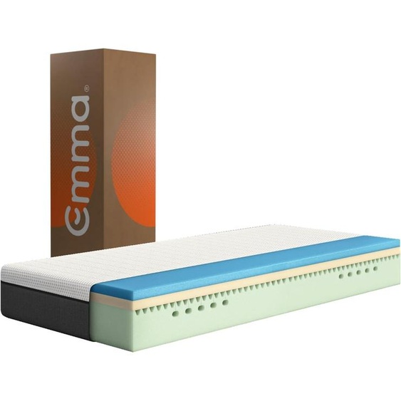 Matelas Emma Original 120 x 200 cm, épaisseur 25 cm, H2/H3 - Confort 5 zones, matelas en mousse à mémoire de forme et mousse à froid, soulage la pression, respirant
