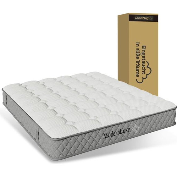 Matelas en mousse à mémoire de forme orthopédique, dimensions 180x200 cm, avec un système de ressorts ensachés à 7 zones, niveau de fermeté H3 (fermeté moyenne) – OEKO-TEX®, hauteur 20 cm