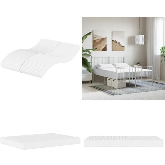 Matelas en mousse blanc 140x190 cm dureté H2 H3 - Matelas Mousse - Matelas Blanc - Matelas Double - Literie - Sommier - Home & Living