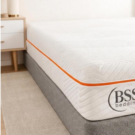Matelas en mousse froide 180x200 cm, Matelas ergonomique 7 zones de confort, Relax sommeil ergonomique, Double tissage, hauteur 22cm, BSS Bedding Elite Matelas