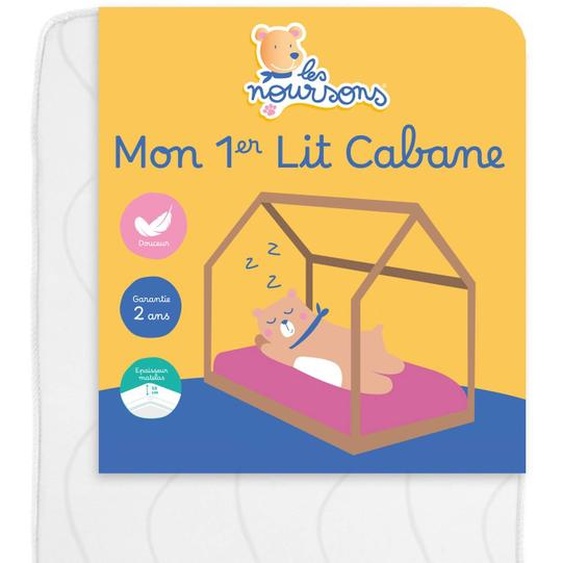 Matelas Enfant / Bébé 80x160 Cm - Idéal Pour Lit Cabane / Lit Gigogne - Réversible - Oeko Tex Blanc