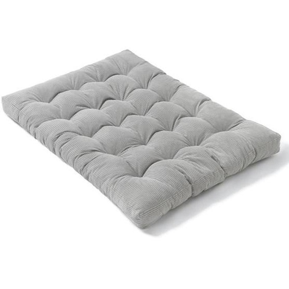 Matelas Futon - BANANAIR - 160x200 cm - Mousse - 2 places - Gris clair