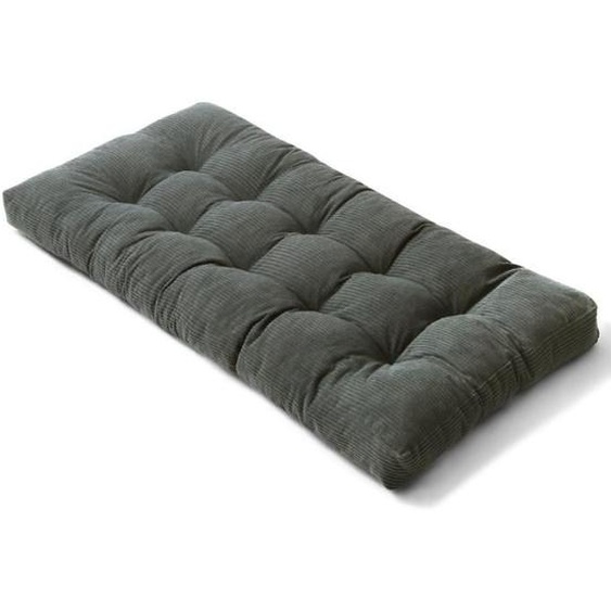 Matelas Futon - BANANAIR - 90x190 cm - Gris foncé - Mousse - 1 place