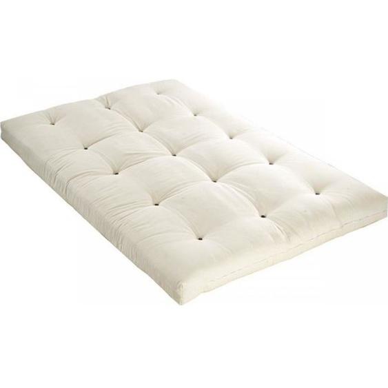 Matelas futon écru en coton 90x190 - Ecru - Garantie 5 ans - Terre de Nuit