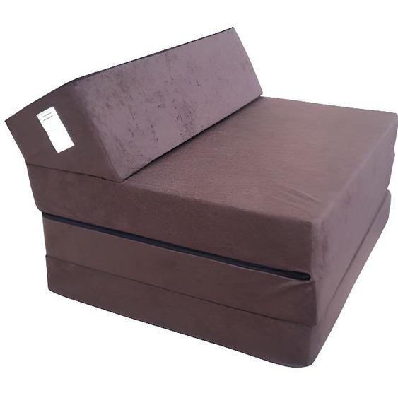 Matelas futon pliable en mousse - Marron foncé - Ferme - 70x200 cm