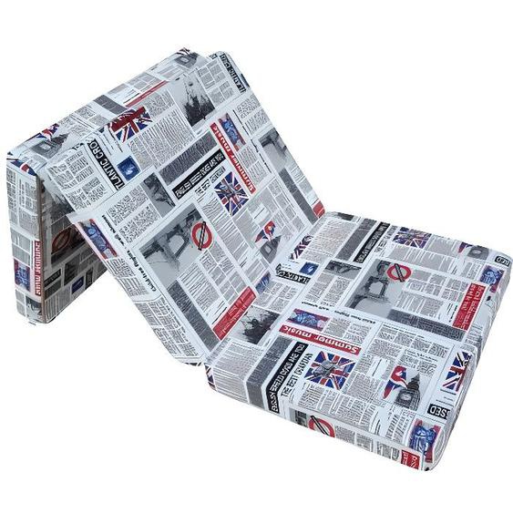 Matelas futon pliable NATALIA SPZOO - Mousse - Ferme - Gris - 1 place