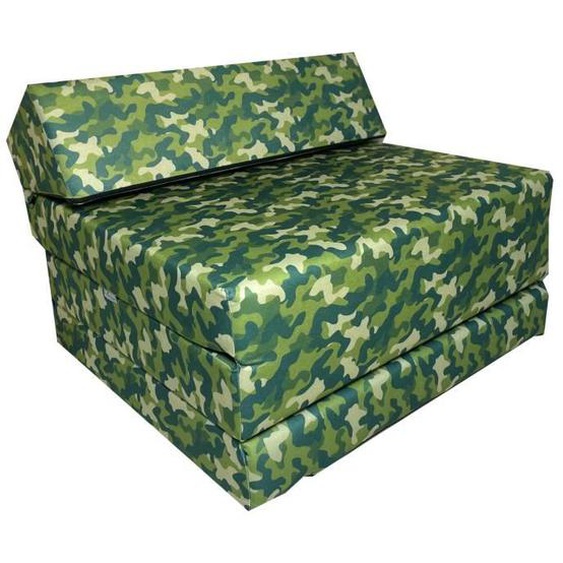 Matelas futon pliant - FORTISLINE - 70x200 cm - Camouflage vert - Mousse - 1 personne