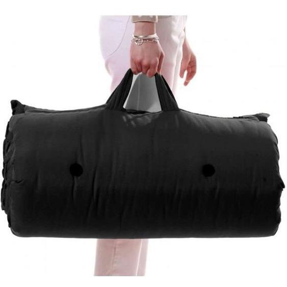 Matelas futon de voyage coton anthracite 70x190 - Anthracite - Garantie 5 ans - Terre de Nuit
