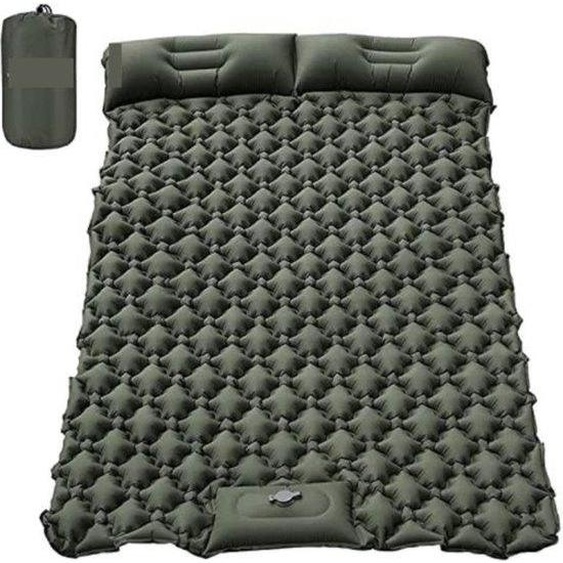 Matelas gonflable 2 personnes - Modèle compact pour un confort optimal - Idéal pour le camping et les voyages - Facile à nettoyer - Conception résistante aux intempéries