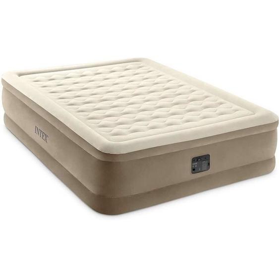 Matelas gonflable 2 places électrique ultra plush Fiber-Tech - INTEX - Marron