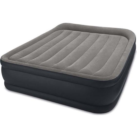 Matelas gonflable - INTEX - Fiber Tech Luxe - 2 places - Gonfleur électrique - Bleu