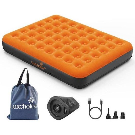 Matelas gonflable autonome pour 2 personnes - Idéal pour le camping et les locations de vacances