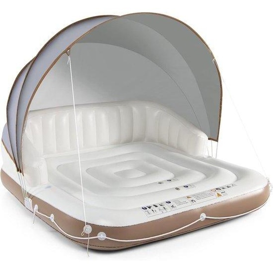 Matelas gonflable avec dossier – Matelas gonflable pour adultes – Matelas gonflable flottant – Transat gonflable – Matelas gonflable avec porte-gobelet