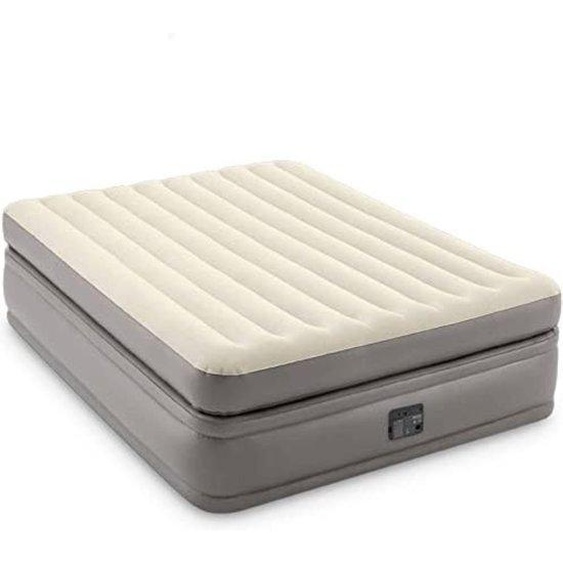 Matelas gonflable avec système de gonflage intégré - Lit gonflable - Canapé-lit gonflable - Lit double - 152 cm x 203 cm x 51 cm Gris