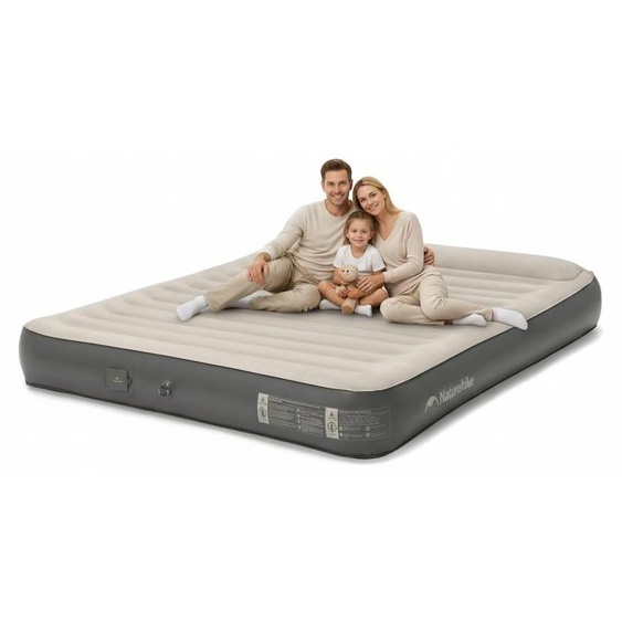 Matelas gonflable de 200x180x25 cm avec pompe, pour 3 personnes