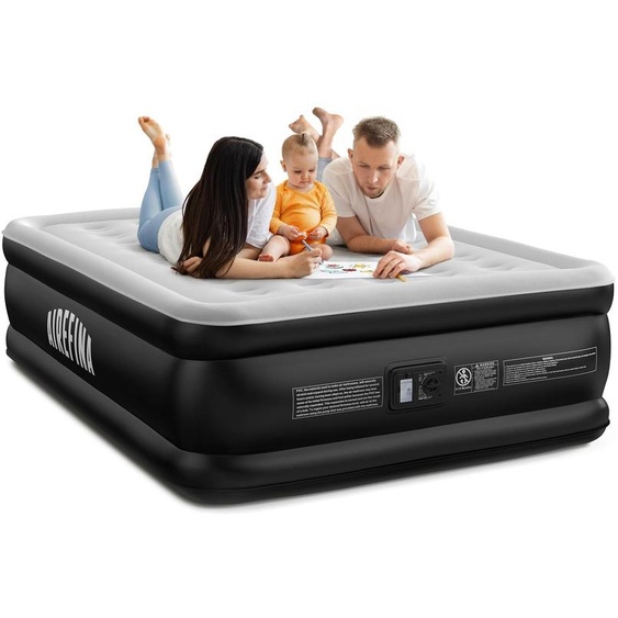 Matelas gonflable pour 2 personnes, auto-gonflant, dimensions 203x152x46 cm, avec pompe