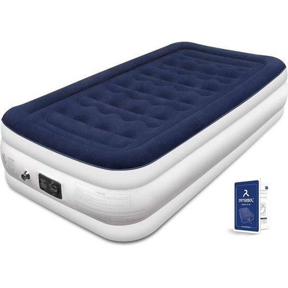 Matelas gonflable simple à gonflage automatique avec pompe électrique, 250 kg