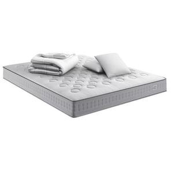 Matelas INITIAL 160x200, ressorts ensachés, ferme, H23 + 2 OREILLERS + COUETTE