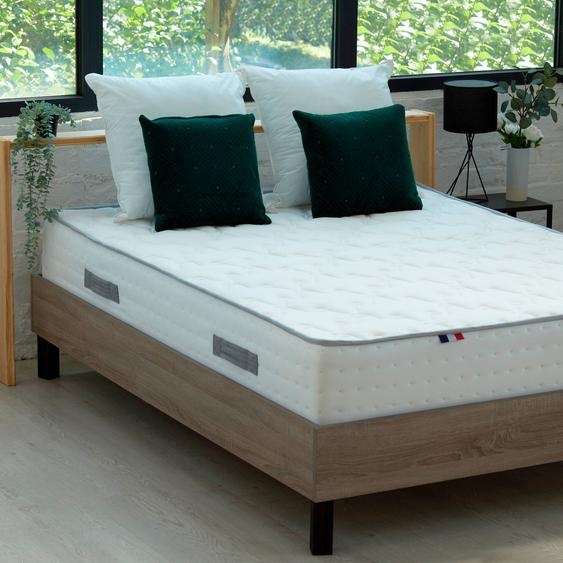 Matelas mousse à mémoire de forme + 1362 ressorts ensachés prestige ferme 28 cm - 7 zones -