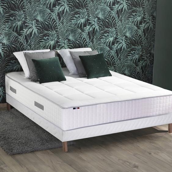 Matelas mousse à mémoire de forme + 672 ressorts ensachés luxe ferme 28 cm - 7 zones -