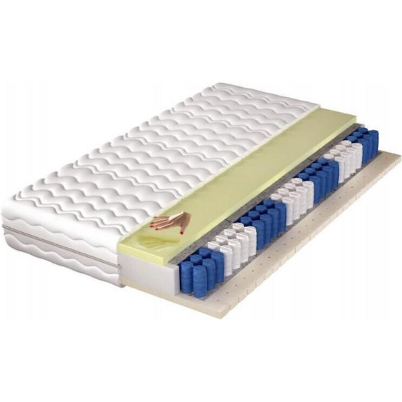 Matelas moyennement dur avec profilage de zone, mémoire de forme et mousse de latex Alexis, 140x200