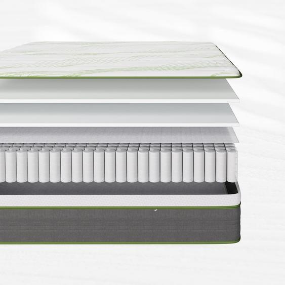 Matelas Novilla 120x190, fermeté H2/H3, matelas à ressorts ensachés, mousse, fermeté moyenne