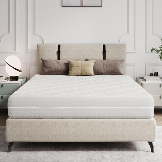Matelas Novilla 160x200, matelas à ressorts ensachés, 7 zones de confort, fermeté H2/H3, tissu respirant