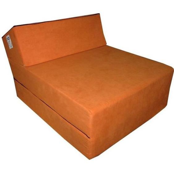 Matelas de jeunesse lit fauteuil futon pliable pliant 160x60x12 cm - NATALIA SPZOO - orange - Mousse - Ferme - 1 place