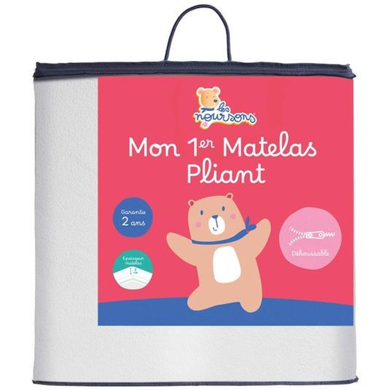 Matelas Pliant Bébé De Voyage - Déhoussable Blanc