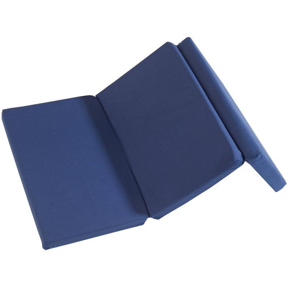 Matelas Pliant Et Déhoussable + Sac De Transport Bleu Foncé