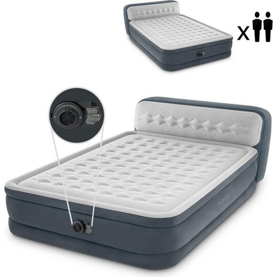 Matelas pneumatique double avec pompe, 236 x 152 cm