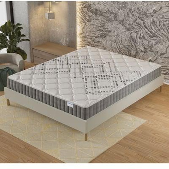Matelas Ressorts Ensachés et Mousse Haute Densité  Ép. 20 cm  Eliha