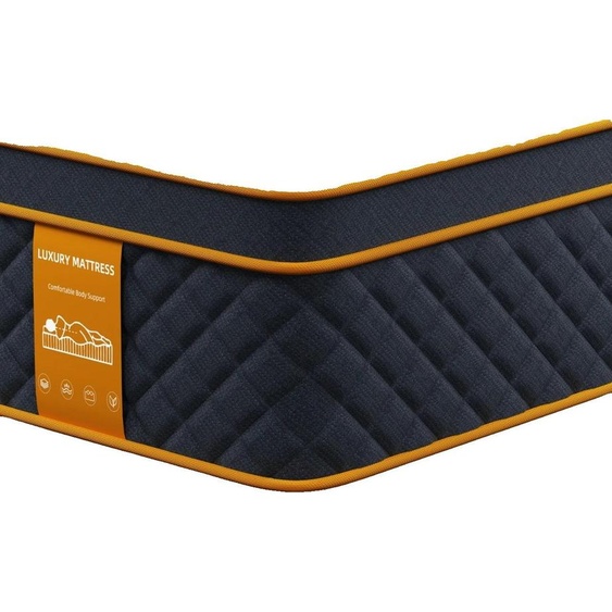 Matelas, ressorts ensachés, mousse à mémoire de forme, noir, 120x200x25CM