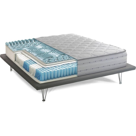 Matelas simple Dledr, matelas en mousse à mémoire de forme et ressorts ensachés, 100% Italy, anti-acariens et hypoallergénique, Cm 80x190 h26
