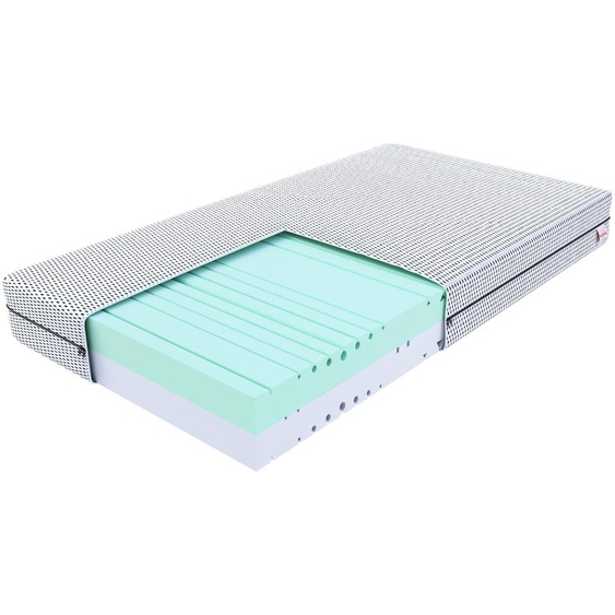 Matelas SPACE Luxury Home – 21 cm – H3–H4 – Mousse HR – Confort de sommeil ergonomique Matelas en mousse avec housse en filet 200x200 cm