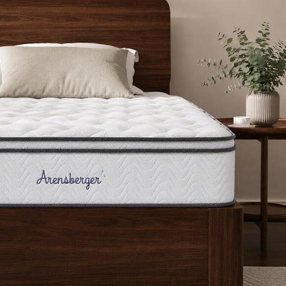 Matelas Viktoria 160x200 cm | 25 cm, mousse à mémoire de forme, fermeté H2/H3/H4 | Matelas à ressorts ensachés avec une couche de 5 cm de mousse à mémoire de forme NANOCELL, offrant une répartition du poids, matelas à rouleau,  Öko-Tex, fermeté H2/H3/H4