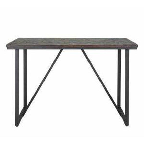 MATHI DESIGN CHEVRON - Table haute bois L140 Marron 0.000000