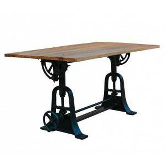 MATHI DESIGN DRAW - Table en bois de style industriel L150 Noir 0.000000