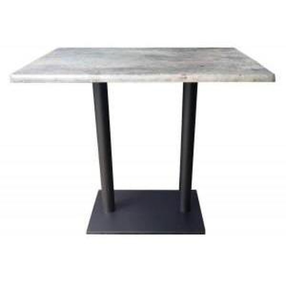 MATHI DESIGN Table haute plateau aspect béton gris Gris 0.000000