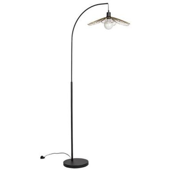 Lampadaire FLORA en métal Or, compatible culot E27, 25W