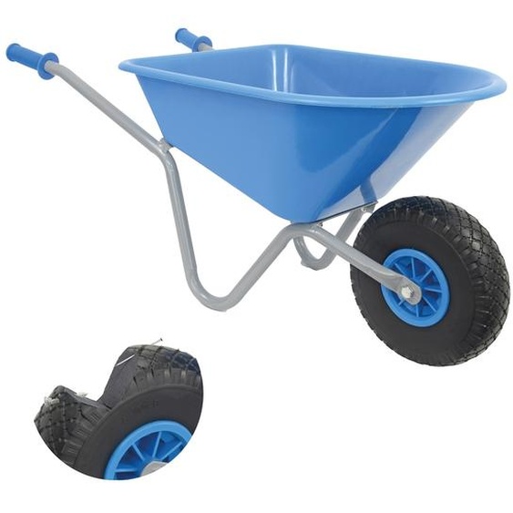 Matrix Brouette pour enfants Bleu | Brouette pour enfants Jardin Jouet | Léger & Stable | Capacité de charge 40kg | Benne 20L, roue en caoutchouc plein
